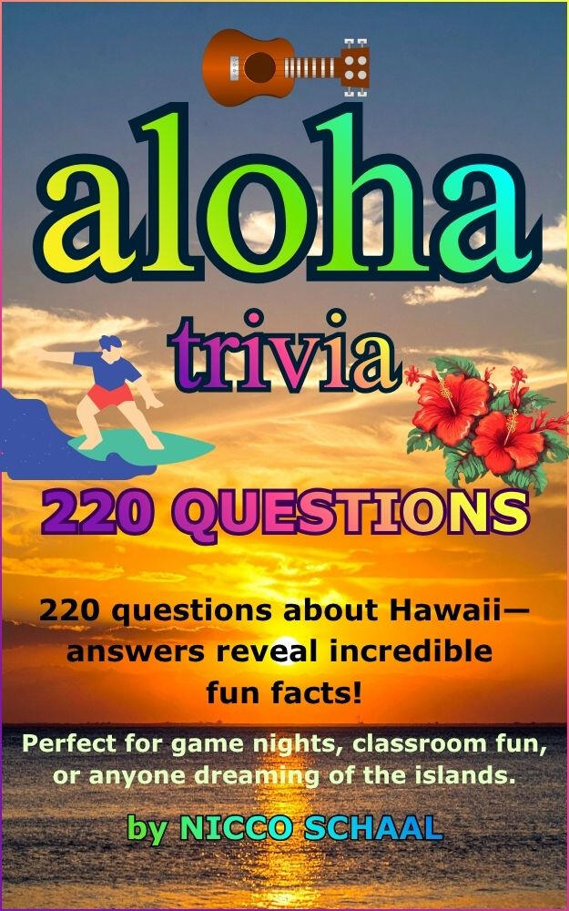Book cover for "Aloha Trivia" by Nicco Schaal on Amazon.