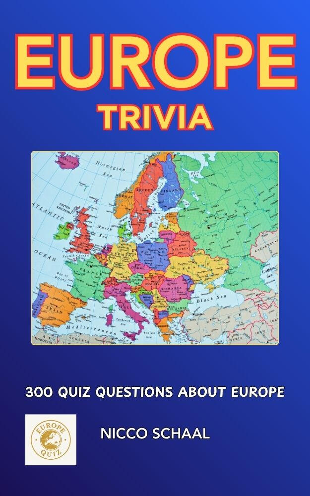 Book cover for "Europe Trivia" by Nicco Schaal on Amazon.