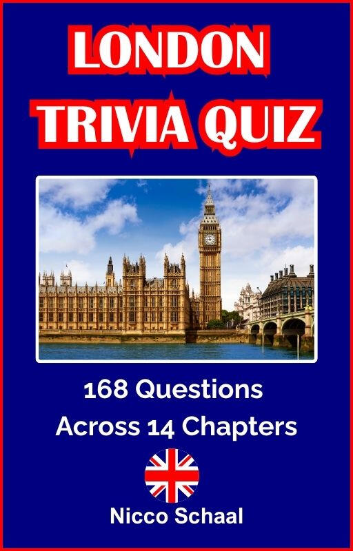 Book cover for "London Trivia Quiz" by Nicco Schaal on Amazon.