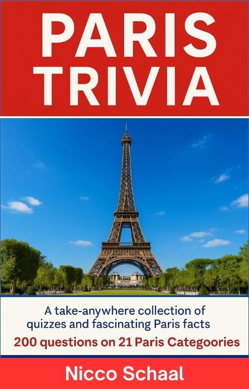 Book cover for "Paris Trivia" by Nicco Schaal on Amazon.