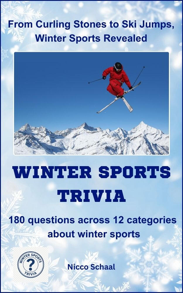 Book cover for "Winter Sport Trivia" by Nicco Schaal on Amazon.